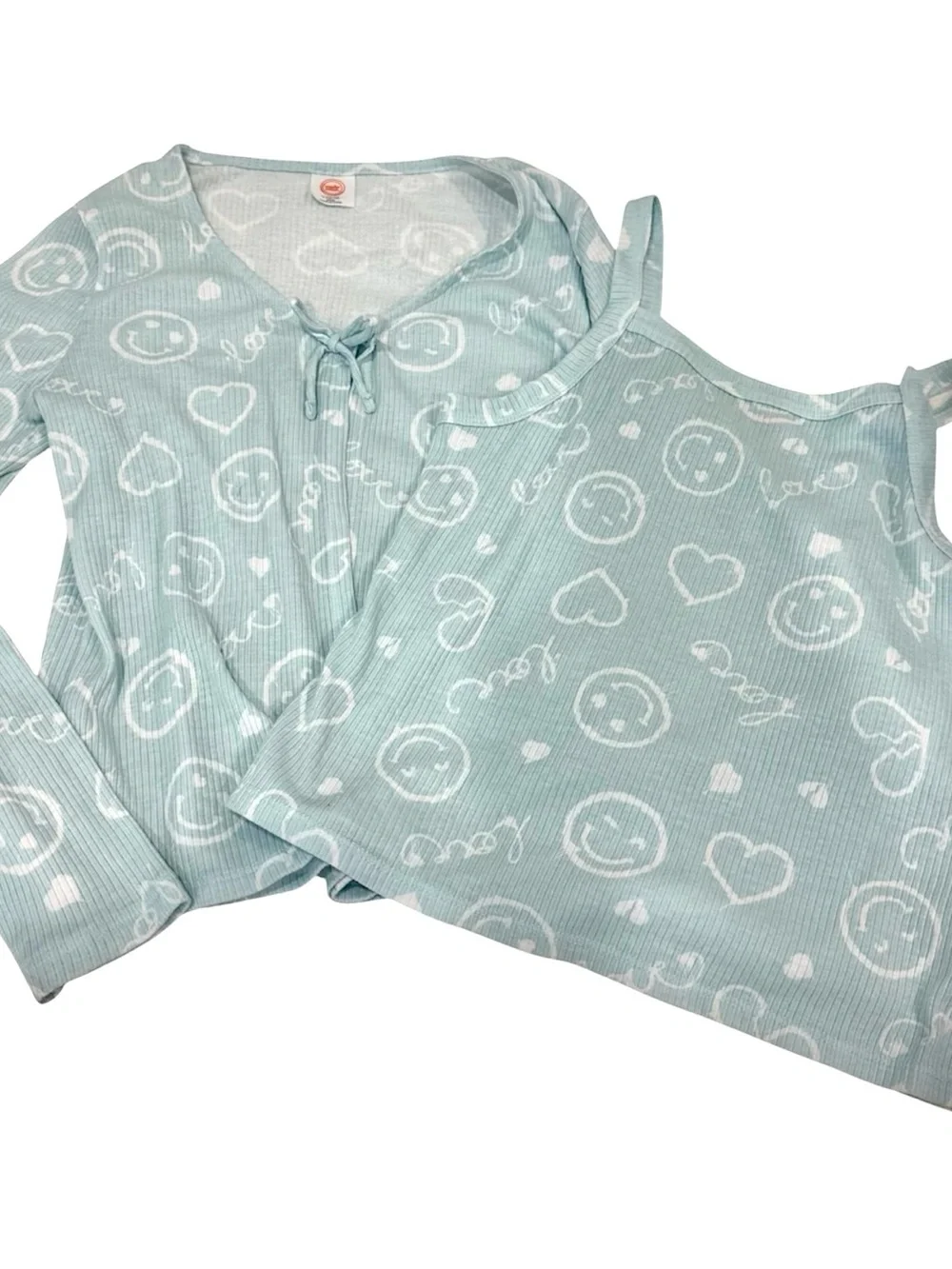 Old Navy wonder nation Black Romper Light Blue Smiley Cardigan/top size 10-12